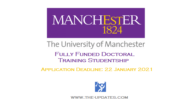 BBSRC Doctoral Training Partnership Award at University of Manchester UK