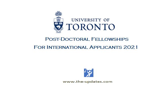 Provost’s Postdoctoral Fellowship Program at University of Toronto 2021