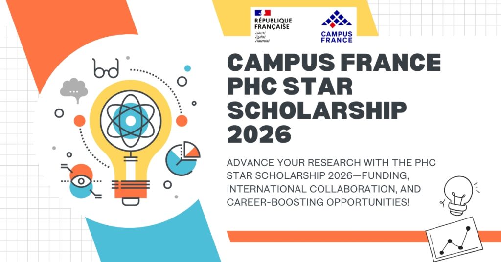 PHC Star Scholarship 2026 – Funding for researchers in France and South Korea to collaborate on scientific and technological projects.