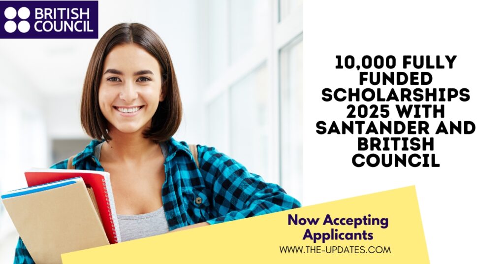 10,000 fully funded online English scholarships available through Santander and British Council for international students
