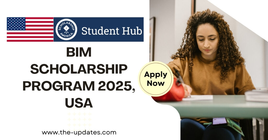 BIM Scholarship Program logo with details about the $5,000 award for University of Minnesota students, application deadline May 12, 2025.