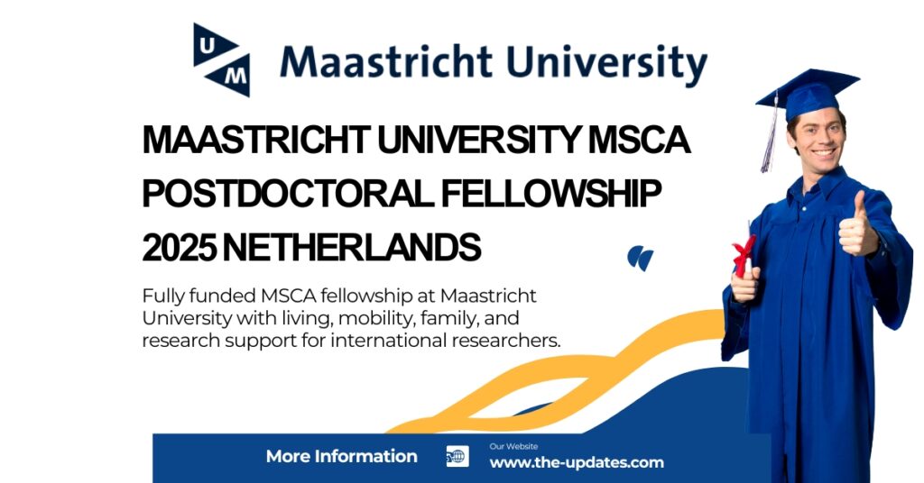Students at Maastricht University campus – apply now for scholarships covering tuition, living costs, and visa support.