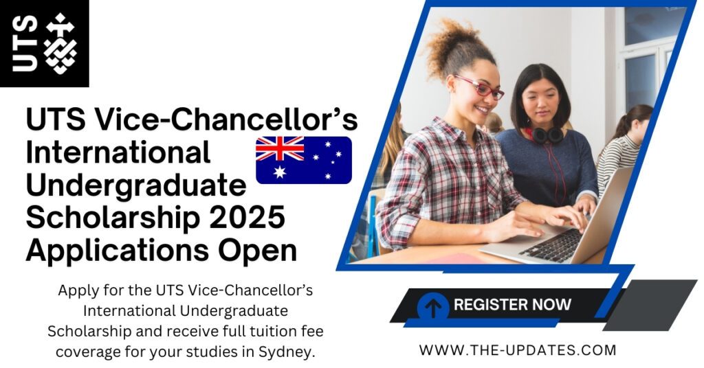 UTS Vice-Chancellor’s International Undergraduate Scholarship information about eligibility, benefits, and application process.
