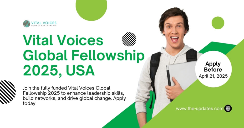 Vital Voices Global Fellowship 2025 logo featuring women leaders united to drive global change, empowerment, and social impact.