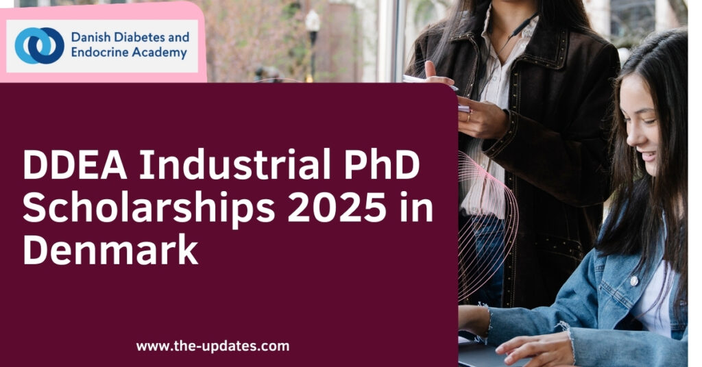 Smiling researcher in a lab coat working in a modern laboratory, representing the DDEA Industrial PhD Scholarship opportunity in Denmark.