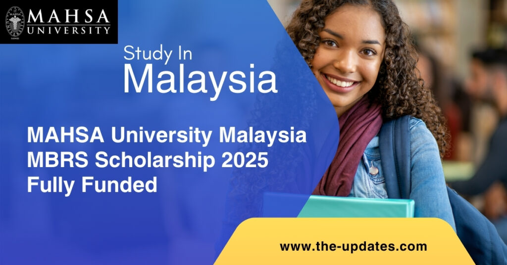 Students celebrating scholarship award at MAHSA University campus in Malaysia