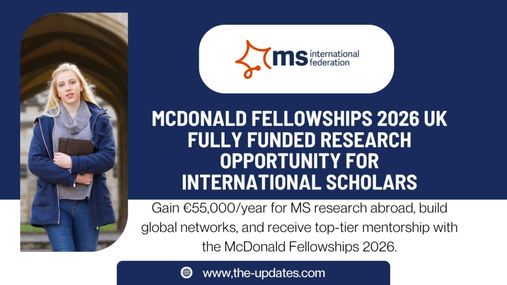 McDonald Fellowships 2026 – Fully funded international research opportunity in multiple sclerosis for early-career scientists.
