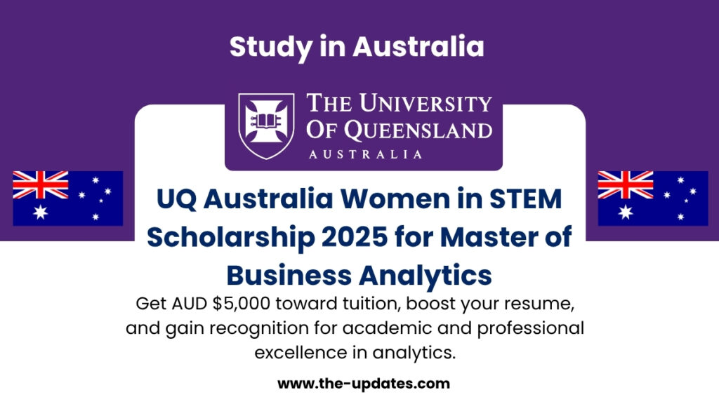 Female student studying data analytics on a laptop at the University of Queensland campus, representing women in STEM scholarship opportunity