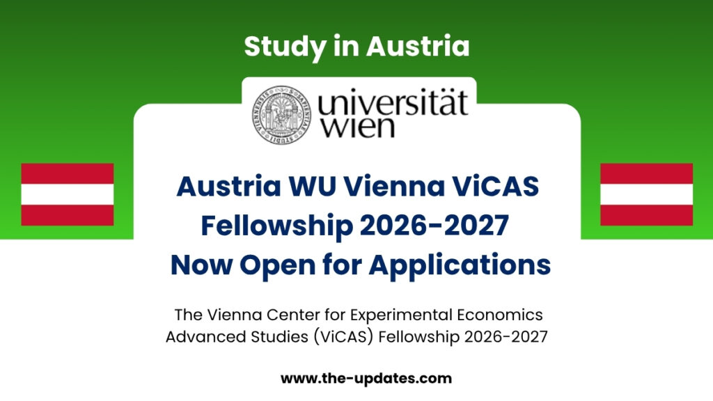 WU Vienna ViCAS Fellowship 2026–2027 – Fully Funded Research Program in Experimental Economics for International Scholars