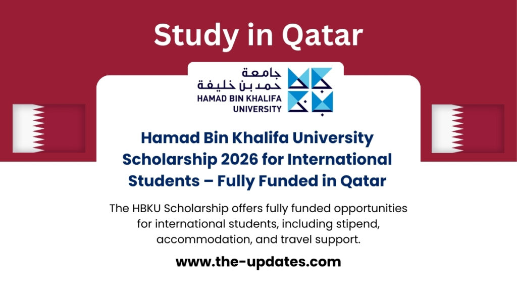 Hamad Bin Khalifa University campus in Qatar, offering fully funded scholarships for international students.