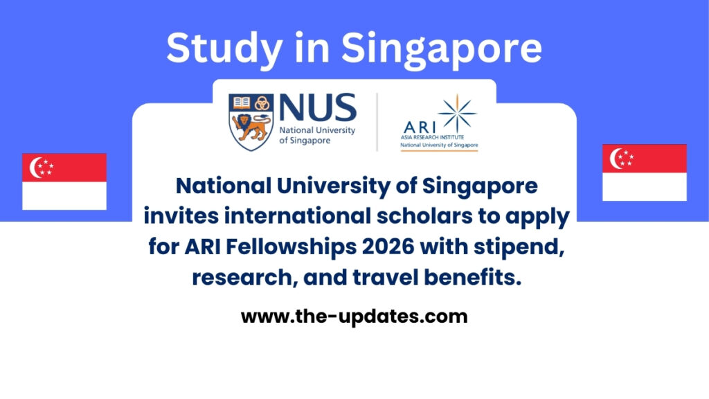 National University of Singapore Asia Research Institute Postdoctoral Fellowships 2026 for international scholars