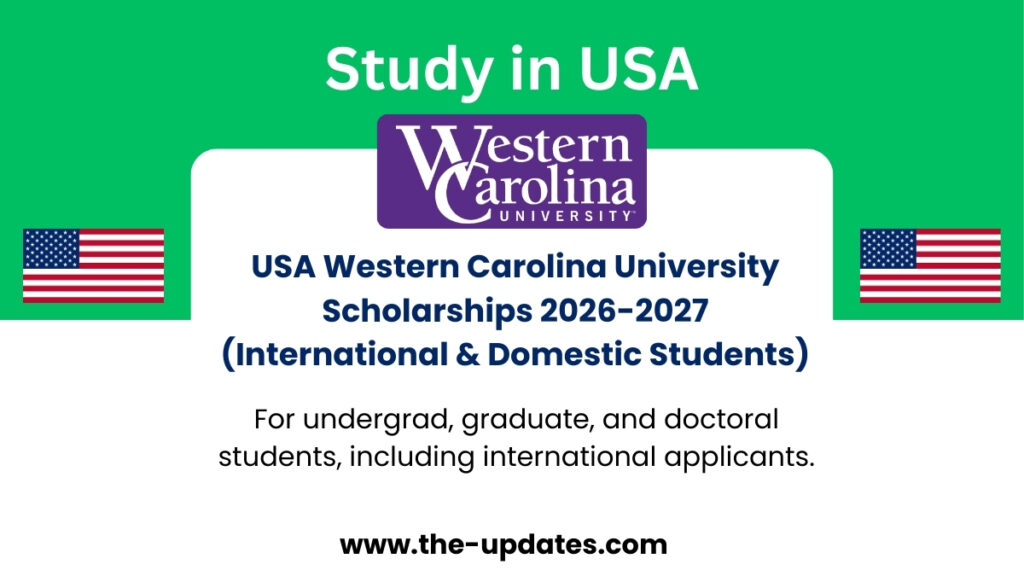 Students studying on the Western Carolina University campus, representing 2026 scholarships for international and domestic students